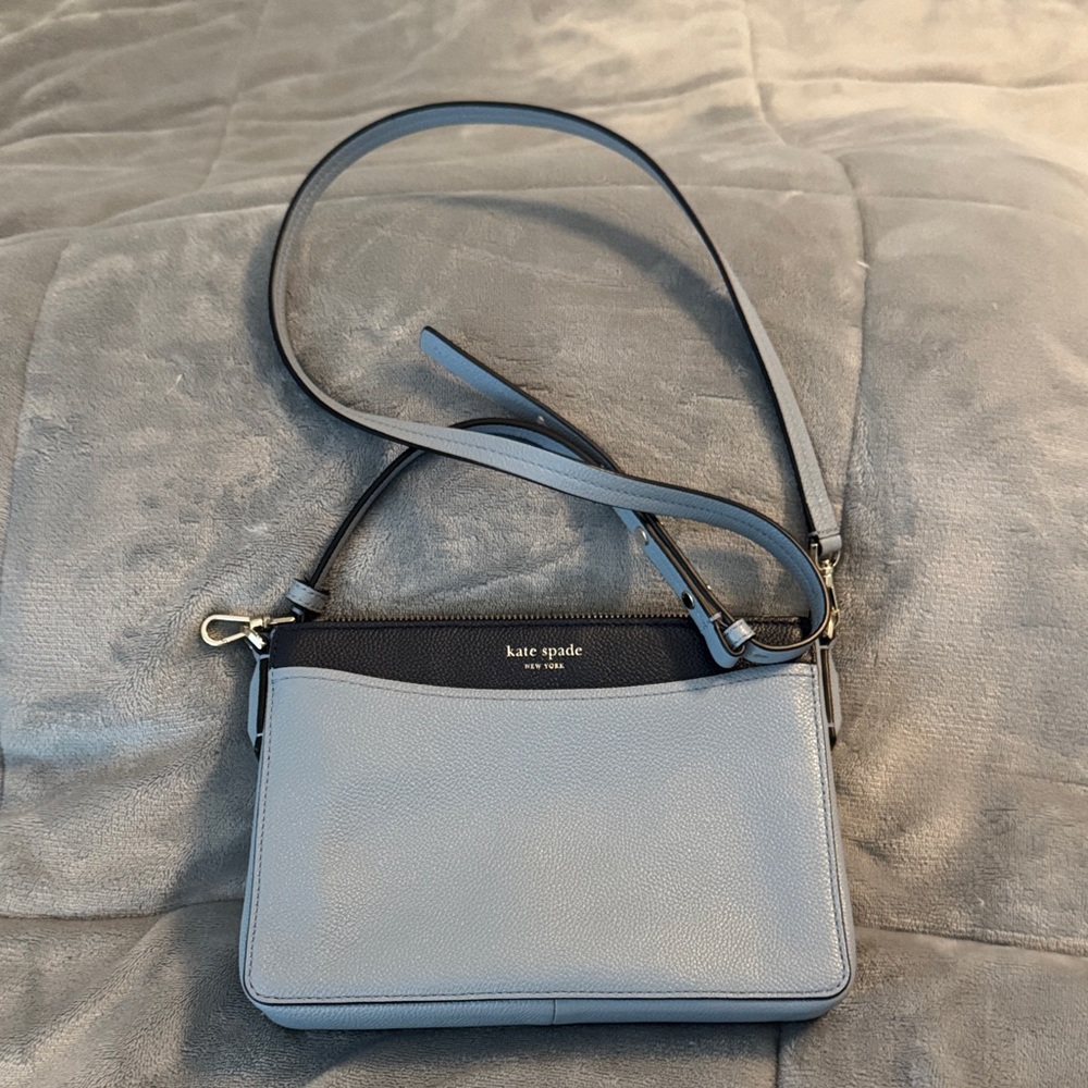 kate spade Two-Tone Light Blue and Black Crossbody Bag